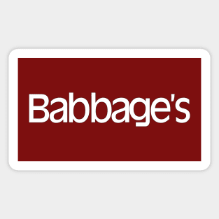 Babbage's vintage Mall computer game store Sticker